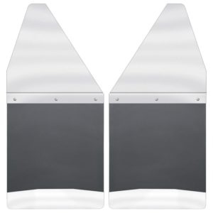 Kick Back Mud Flaps 12" Wide - Stainless Steel Top and Weight