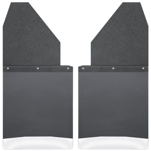 Kick Back Mud Flaps 14" Wide - Black Top and Stainless Steel Weight